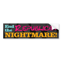VOTE! End The Republican Nightmare Bumper Stickers