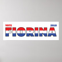 Vote Fiorina 2010 Elections Red White and Blue Print