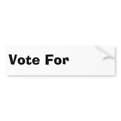 Vote For Bumper sticker by christigmc