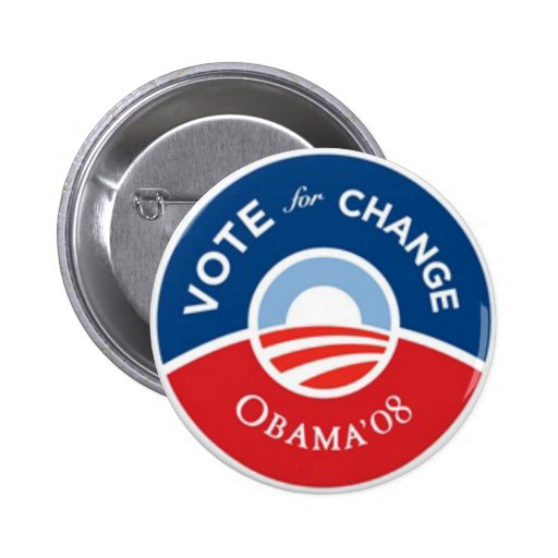 Vote for Change Obama Button