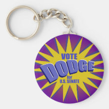 Vote For Dodge Keychain