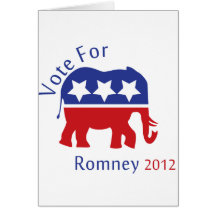 Vote for Mitt Romney 2012 Card