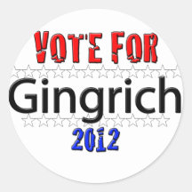 Vote for Newt Gingrich in 2012 Sticker
