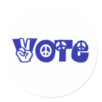 Vote For Peace stickers