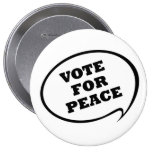 Vote For Peace White Button