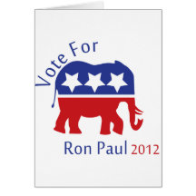 Vote for Ron Paul 2012 Card
