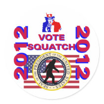 Vote for Squatch 2010 Stickers