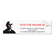 Vote for Weaver 2048 bumper stickers
