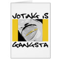 vote gangsta white cards by liberaltees vote gangsta white cards