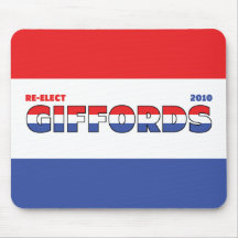 Vote Giffords 2010 Elections Red White and Blue Mouse Pads