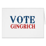 VOTE GINGRICH 2012 GREETING CARD