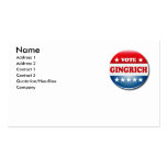 VOTE GINGRICH BUSINESS CARD