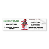 VOTE HERB A VORE FOR PRESIDENT! GOAT BUMPER STICKER
