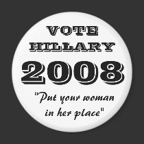 Vote Hillary 2008 Round Magnet