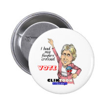 Vote Hillary Clintoon in 2016 Button