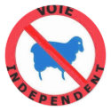 Vote Independent Sheep Warning stickers