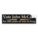 Vote John McCain bumper sticker bumper stickers