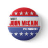 Vote John McCain For President button