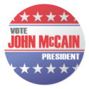 Vote John McCain For President stickers