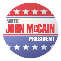 Vote John McCain For President stickers