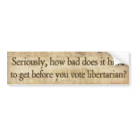 Vote Libertarian Bumper Sticker