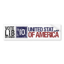 Vote Libertarian in 2010 – Vintage United States Bumper Sticker
