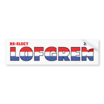 Vote Lofgren 2010 Elections Red White and Blue Bumper Sticker