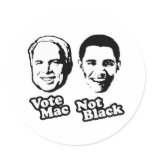 VOTE MAC NOT BLACK STICKER
