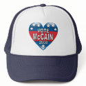 Vote McCain 2008 hats by TeeShirtsTShirts Vote McCain 2008 hats