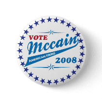 Vote McCAIN an American Hero election 2008 buttons