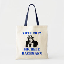 VOTE MICHELE BACHMANN 2012 CANVAS BAG
