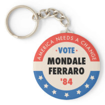 Vote Mondale/Ferraro '84 Keychain