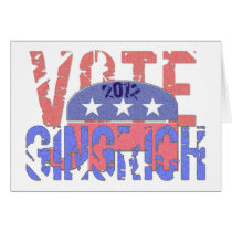 Vote Newt Gingrich 2012 cards