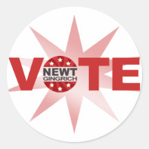 VOTE Newt Gingrich 2012 Stickers
