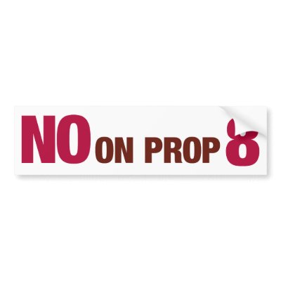 Vote No on California Proposition 8 Bumper Stickers by noprop8