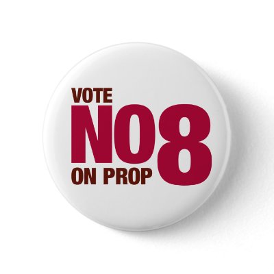 Vote No on California Proposition 8 Button by noprop8