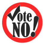 Vote No! stickers