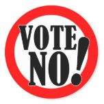 Vote No! stickers