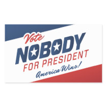 Vote Nobody for President Stickers stickers