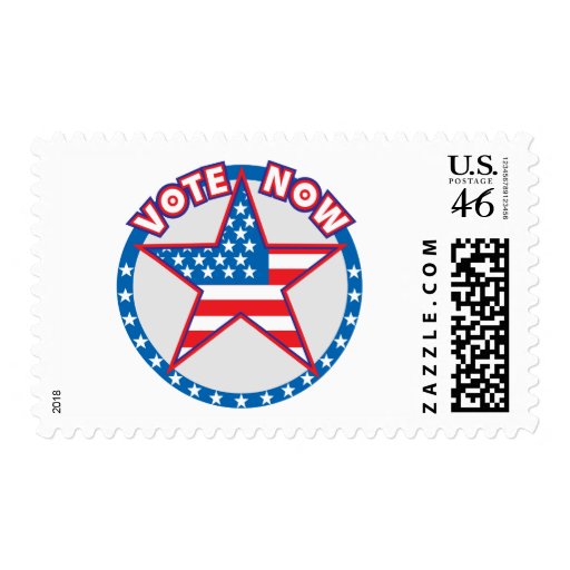 Vote Now Star Stamp