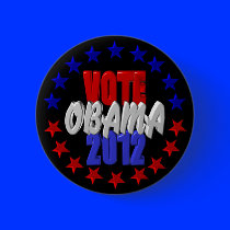 Vote Obama 2012 Button