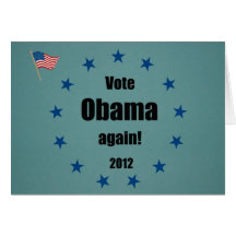 Vote Obama again, 2012 Card