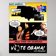 VOTE OBAMA! Election Comic Strip P... - Customized Posters