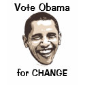 Vote Obama for Change t-shirts