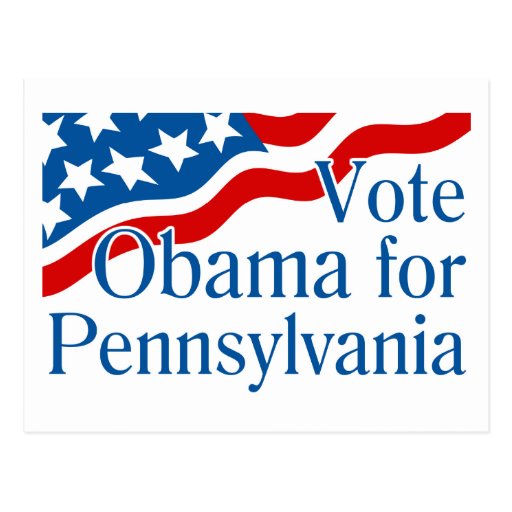 Vote Obama for Pennsylvania Post Card
