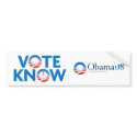 Vote Obama, Know Peace bumper stickers by sai1138 Vote Obama, Know Peace bumper stickers