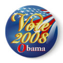 Vote Obama - Political Button by SquirrelHugger Vote Obama - Political Button