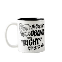Vote Obama Right Thing Mug by VoteChange Vote Obama Right Thing Mug
