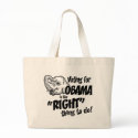 Vote Obama Right Thing Tote Bag by VoteChange Vote Obama Right Thing Tote Bag