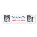 Vote Oliver 08 Bumper Sticker! bumper stickers